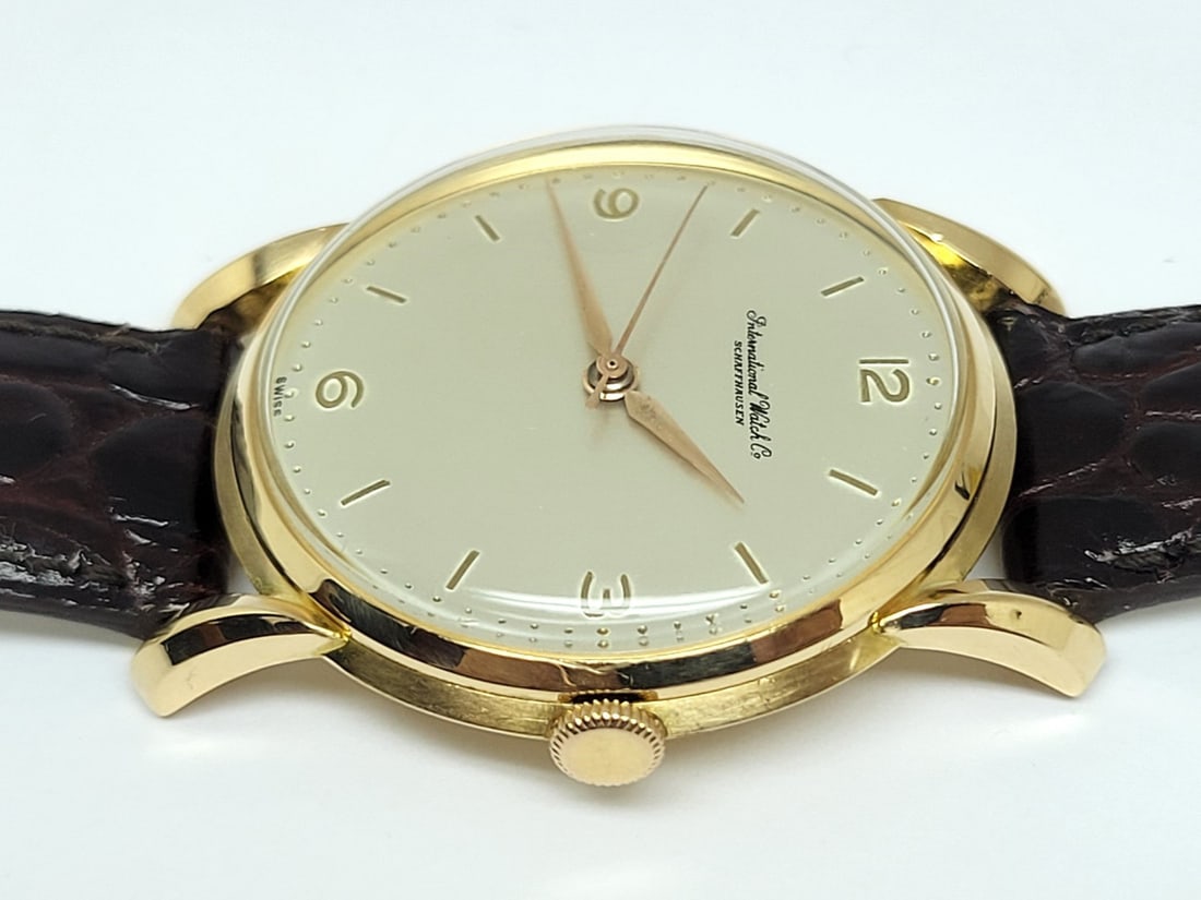 Vintage 18k Rose Gold IWC SHAFFHAUSEN Winding Watch 1950s Cal 89 EXLNT* SERVICED - 6