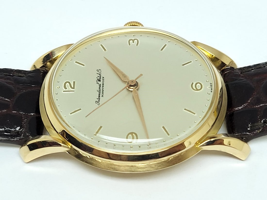 Vintage 18k Rose Gold IWC SHAFFHAUSEN Winding Watch 1950s Cal 89 EXLNT* SERVICED - 7