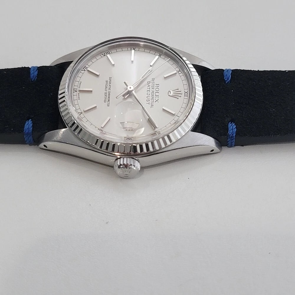 Rolex Oyster Datejust 16014 36mm 18k White Gold SS Mens 1970s Automatic RA520 - 4