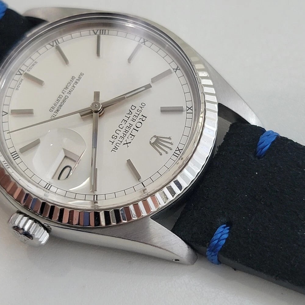 Rolex Oyster Datejust 16014 36mm 18k White Gold SS Mens 1970s Automatic RA520 - 5