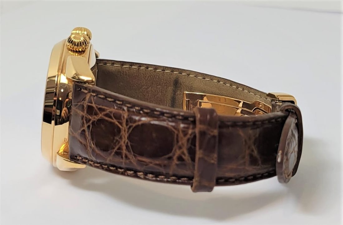 Mens Solid 18k Gold ETERNA-MATIC REVEIL Automatic Alarm Watch 8505.69 Limited! - 6