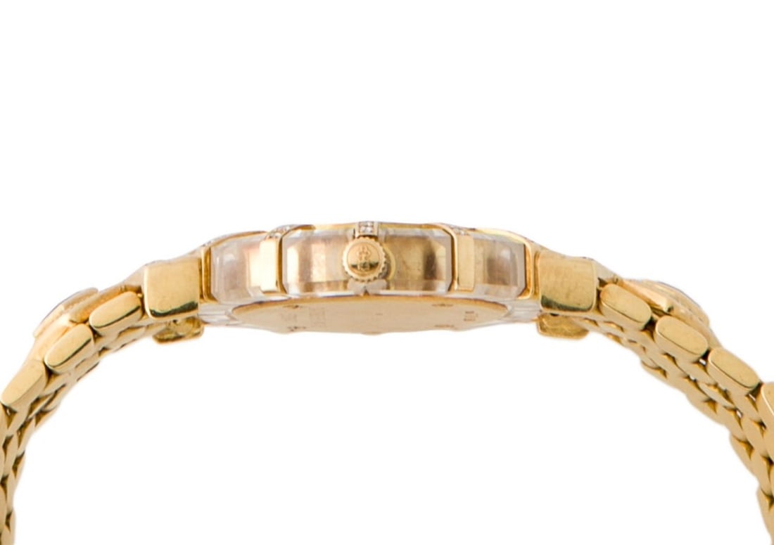 18k Gold CORUM Ladies Watch with Mother-Of-Pearl Diamonds & Sapphires 24.783.65 - 5