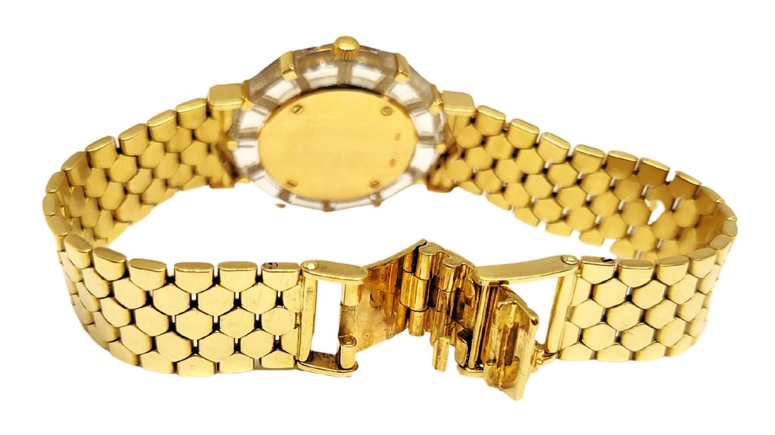 18k Gold CORUM Ladies Watch with Mother-Of-Pearl Diamonds & Sapphires 24.783.65 - 6