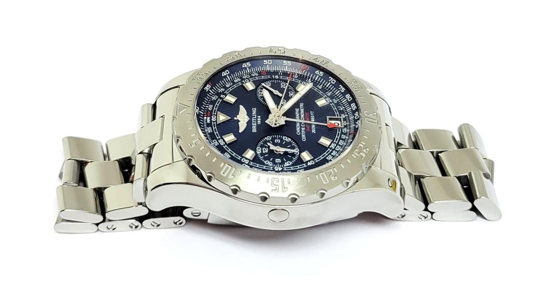 Mensl S/Steel BREITLING SKYRACER Chronograph Automatic Watch A27362 EXLNT - 5