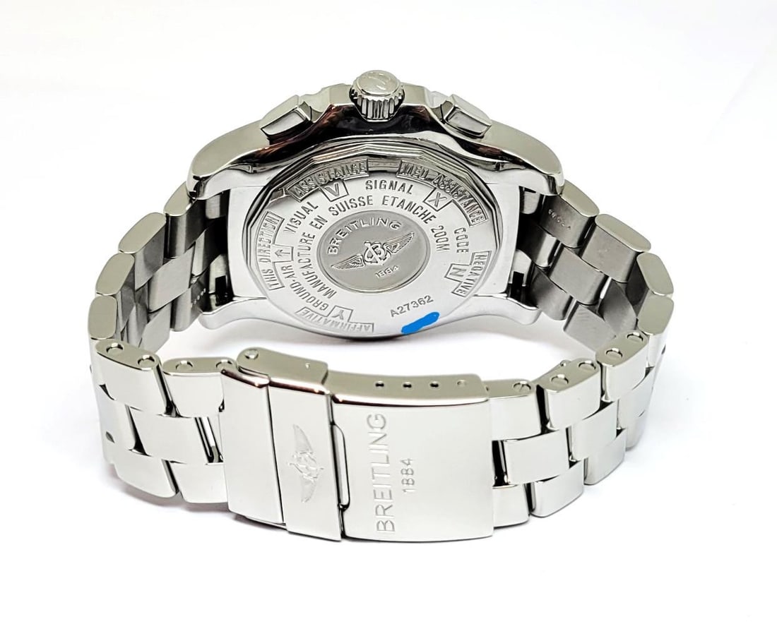 Mensl S/Steel BREITLING SKYRACER Chronograph Automatic Watch A27362 EXLNT - 6