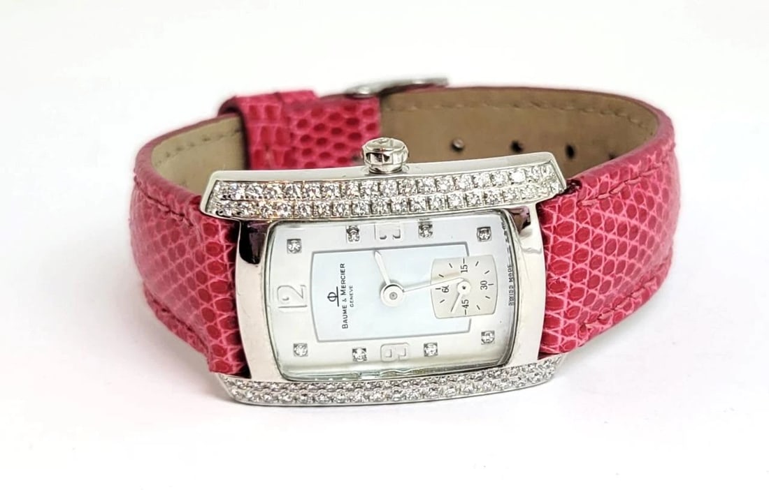 Solid 18k White BAUME & MERCIER Ladies Watch 65335 with 1ct Diamonds FVS1* EXLNT - 4