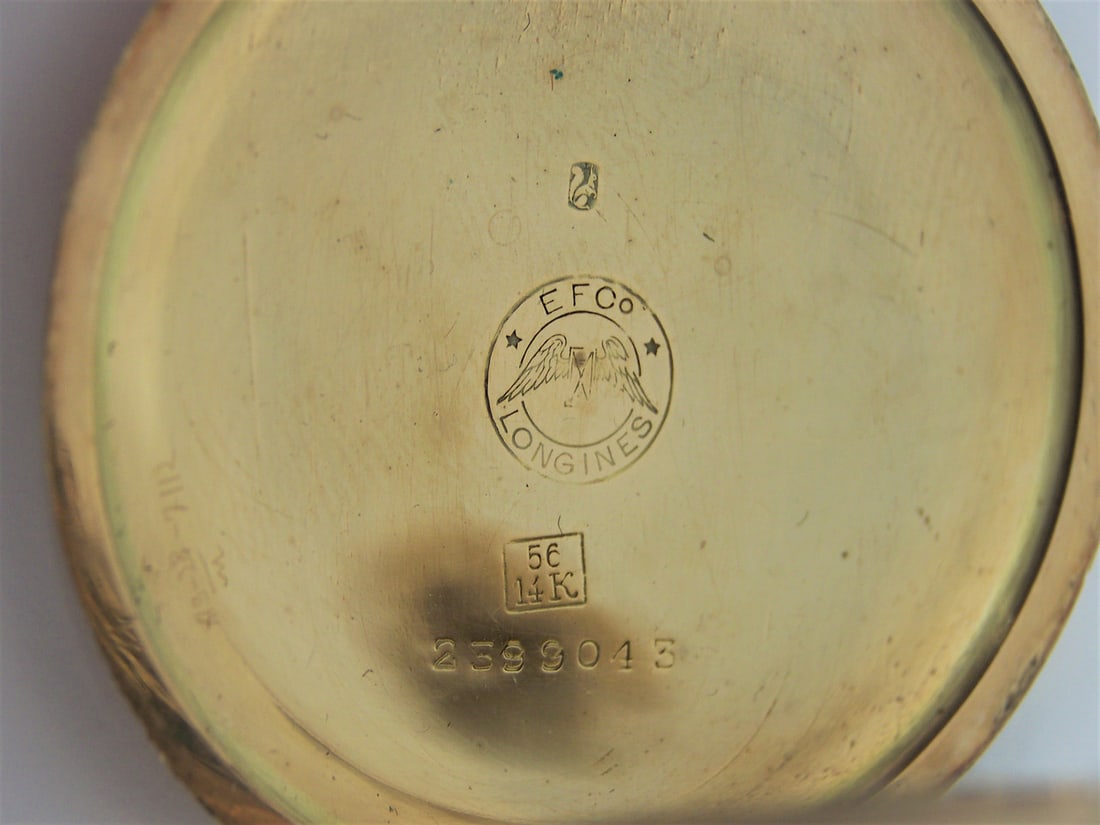 Antique 14k LONGINES Unisex Pocket watch c.1912* 47 mm w/Enamel Ornaments* EXLNT - 10