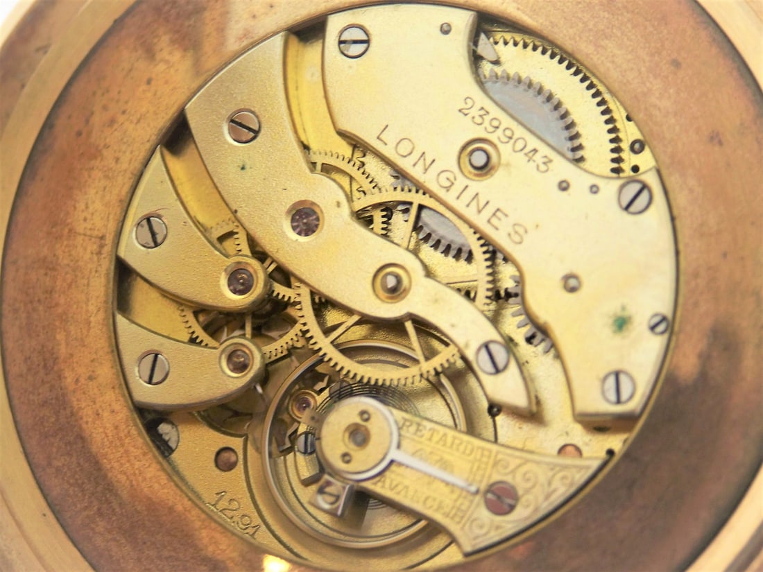 Antique 14k LONGINES Unisex Pocket watch c.1912* 47 mm w/Enamel Ornaments* EXLNT - 8