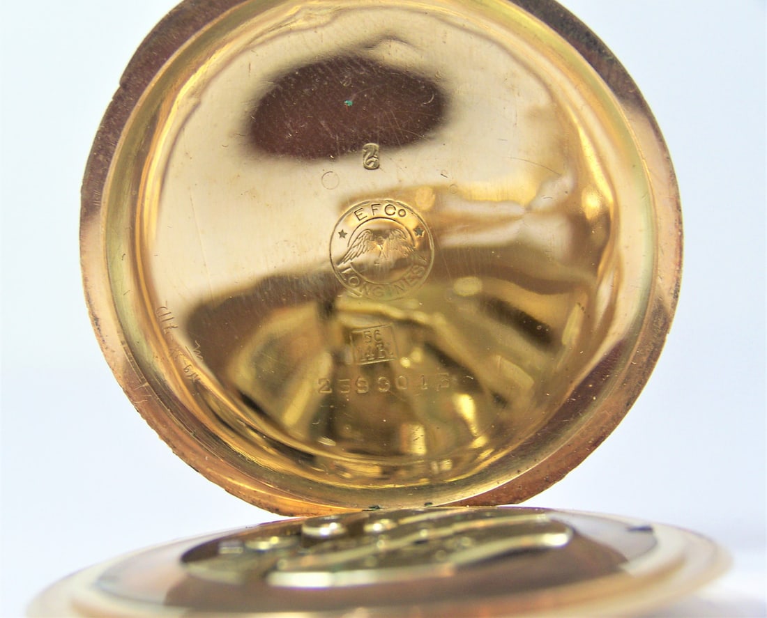 Antique 14k LONGINES Unisex Pocket watch c.1912* 47 mm w/Enamel Ornaments* EXLNT - 9