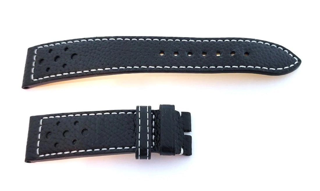 New Authentic BREITLING Genuine Leather Band Black Color 20 mm* 643X 20-18 125 (1 of 1)