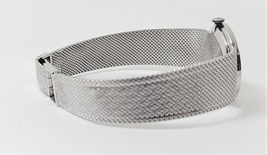 Vintage 14k White Gold BAUME & MERCIER Ladies Winding Watch with Diamond Bezel - 6