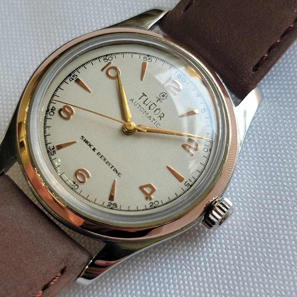 Tudor Ref 951 Rose Gold Bezel 34mm 1950s Mens Vintage Bumper Automatic RA645 - 5