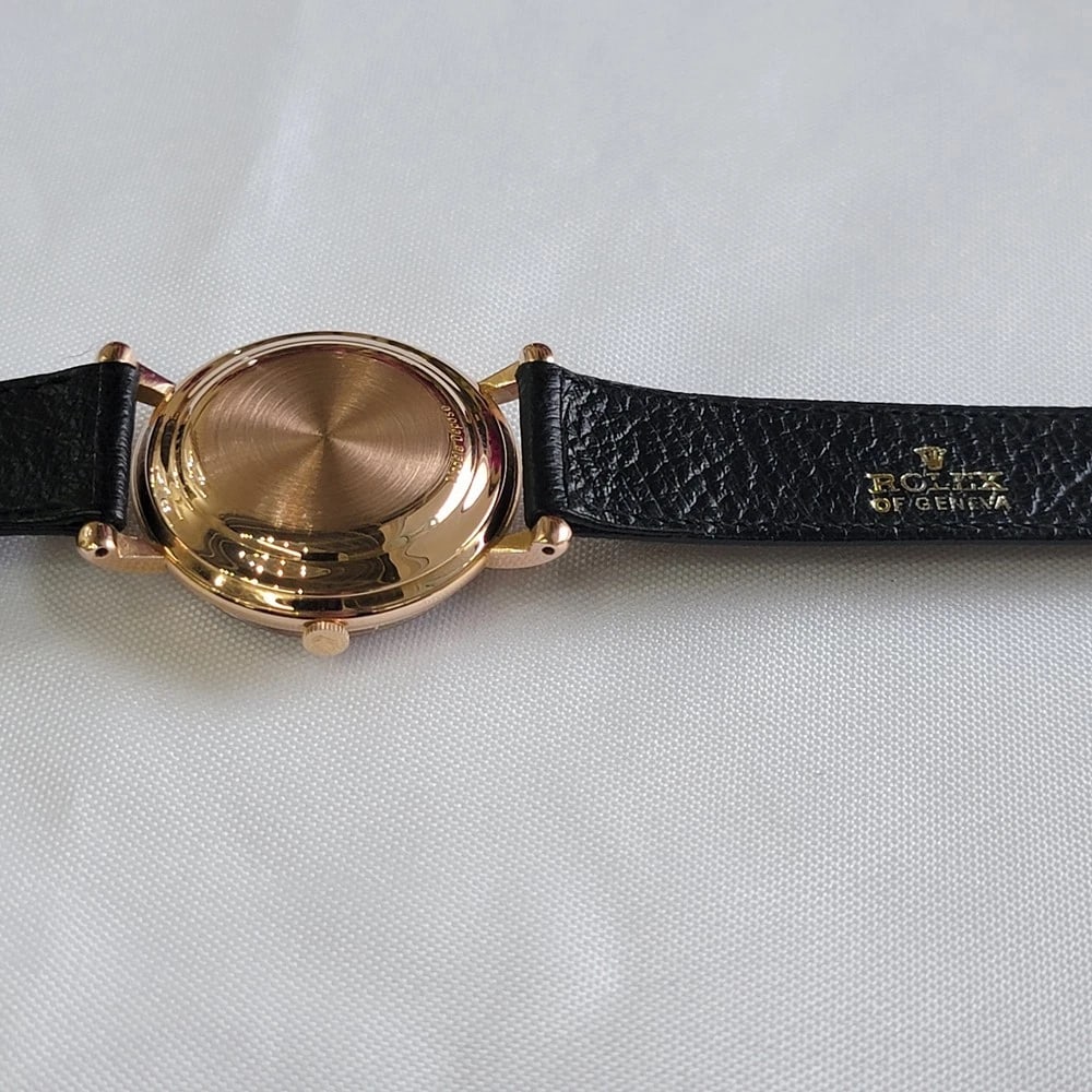 Rolex perpetual 4134 18k Rose Gold Rare Mens Jumbo 37mm Automatic 1940s RA691 - 10