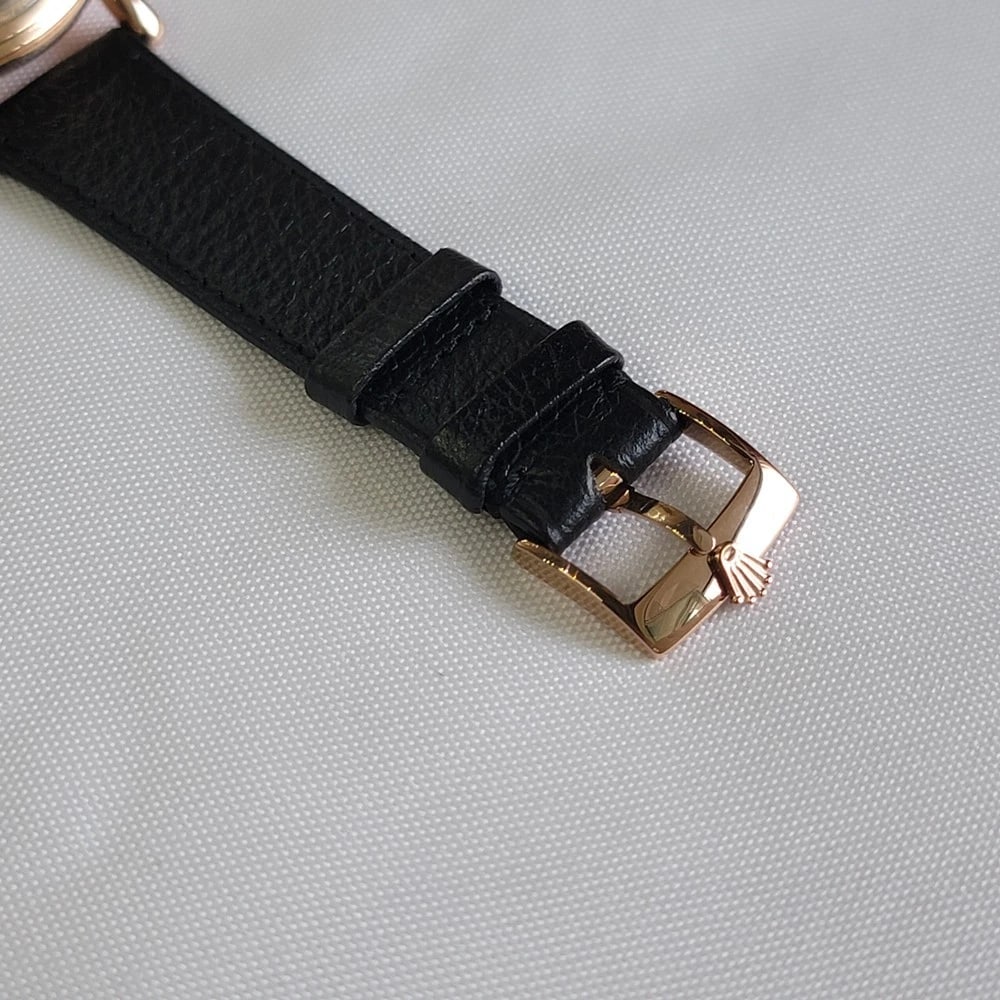 Rolex perpetual 4134 18k Rose Gold Rare Mens Jumbo 37mm Automatic 1940s RA691 - 8