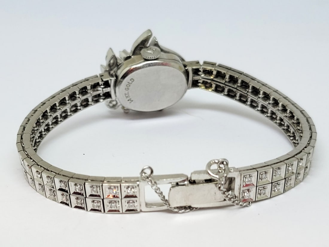 Vintage 14k White OMEGA Winding Ladies Watch With 3.6 ct Natural Diamonds* EXLNT - 4