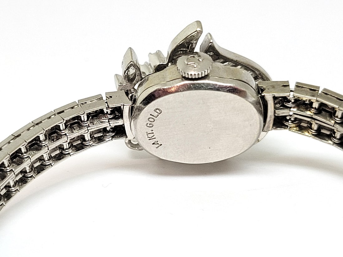 Vintage 14k White OMEGA Winding Ladies Watch With 3.6 ct Natural Diamonds* EXLNT - 7