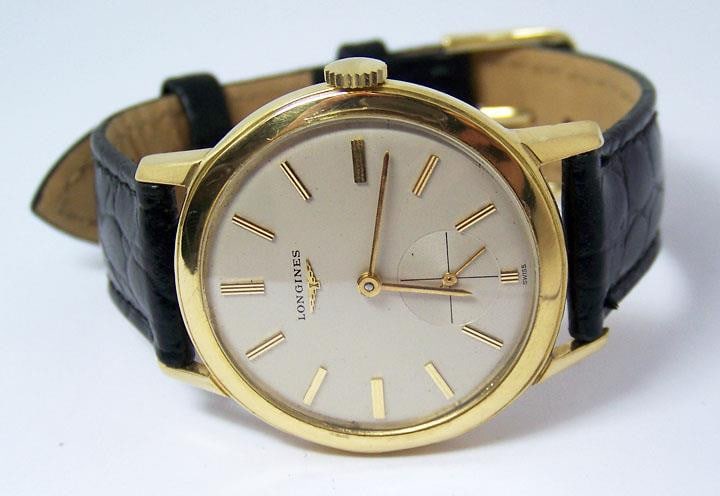Vintage 18k LONGINES Mens Winding Watch c.1950s Cal 27M* Good Cond* Ref 6879 - 7