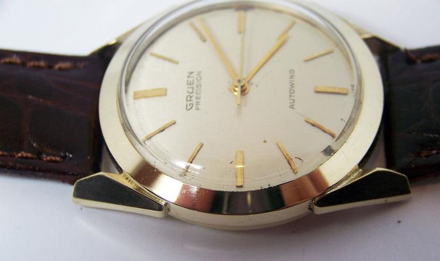 Vintage 14k GRUEN PRECISION 23J Mens Automatic Watch 1950s* EXLNT* SERVICED - 13