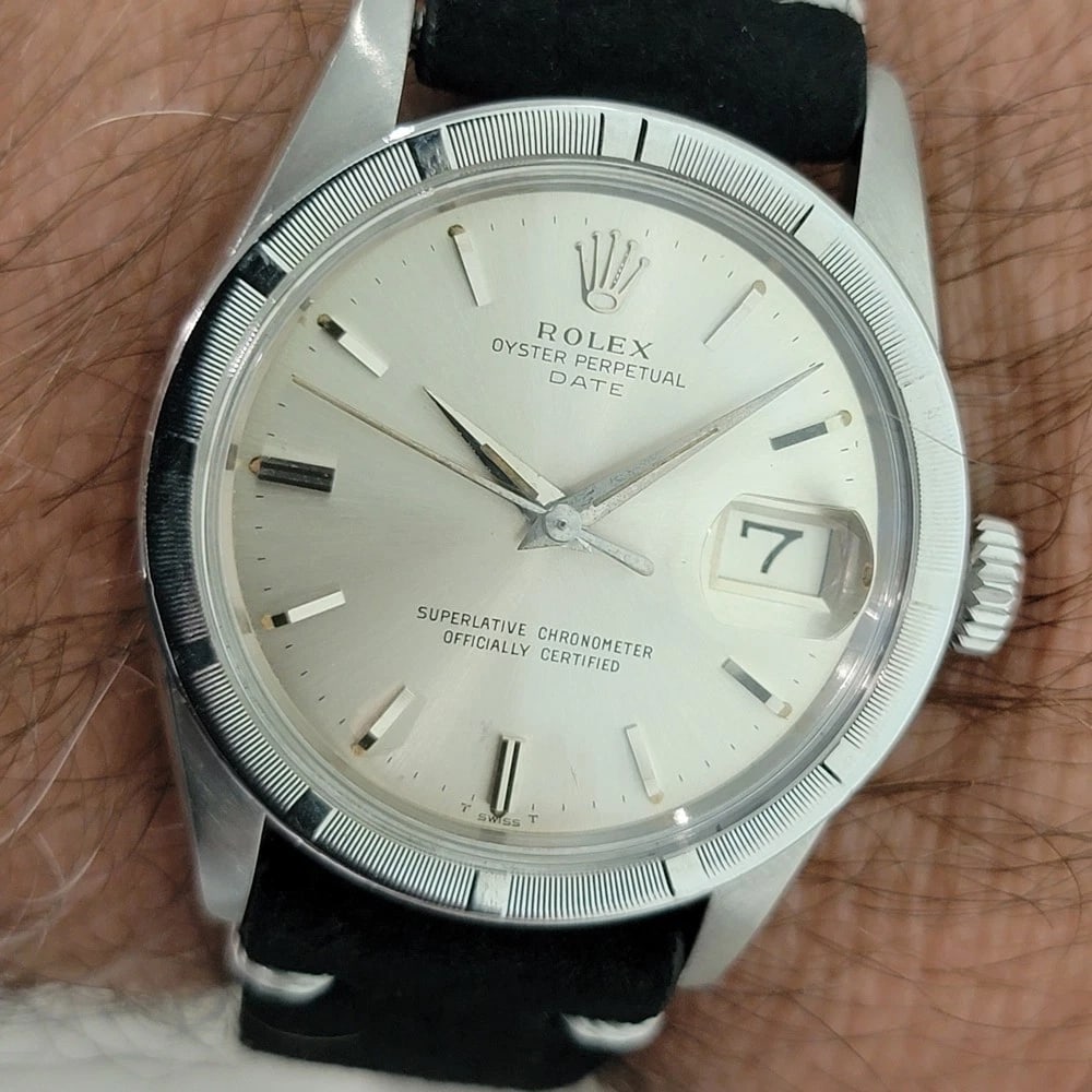 Rolex Oyster Perpetual Date Ref 1501 35MM 1960s Mens Automatic Vintage RA568B - 13