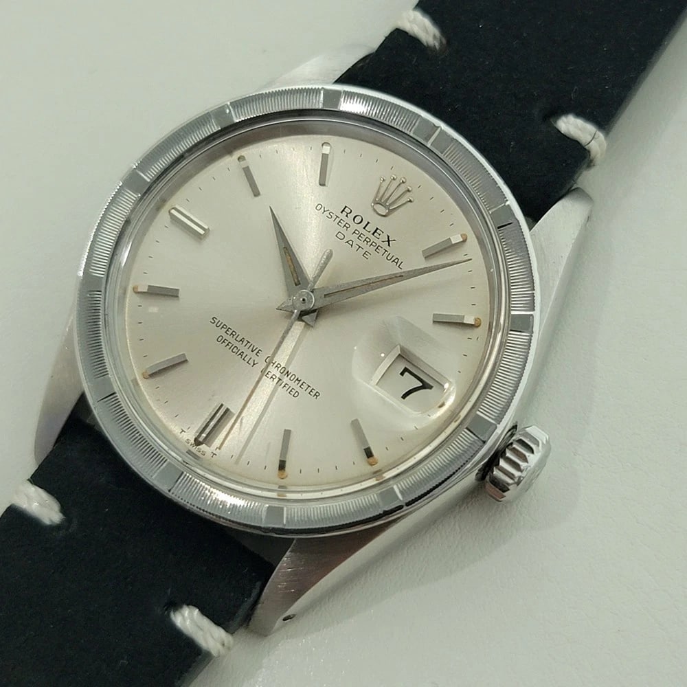 Rolex Oyster Perpetual Date Ref 1501 35MM 1960s Mens Automatic Vintage RA568B: Title:Rolex Oyster Perpetual Date Ref 1501 35MM 1960s Mens Automatic Vintage RA568B Description:Timeless classic, Men's Rolex Oyster Perpetual Date Ref.1501 automatic, c.1964, in excellent working con