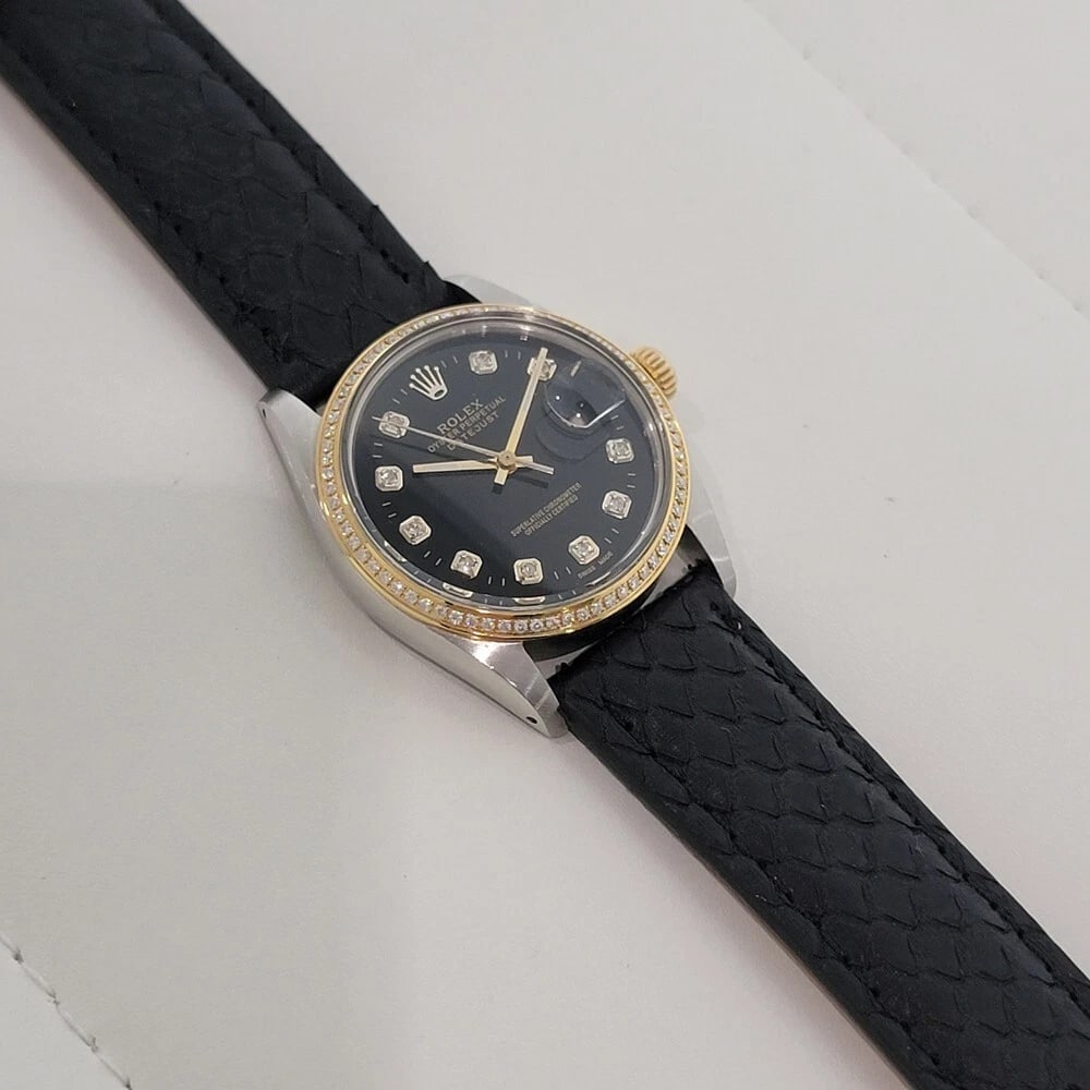 Rolex Oyster 16013 Datejust 36mm 18k SS Mens 1980s Diamond Dial Automatic RA549 - 7