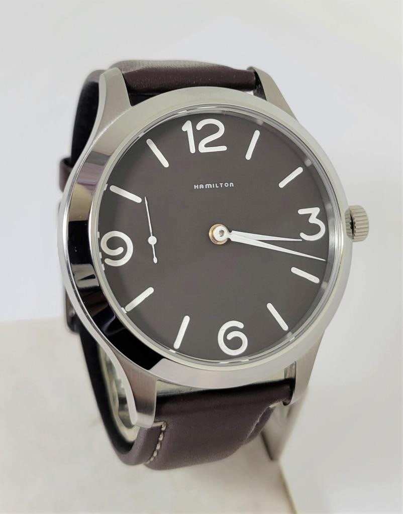 Mens S/Steel High Grade HAMILTON Winding Watch Cal 917 Re-Cased* Chocolate Dial - 2