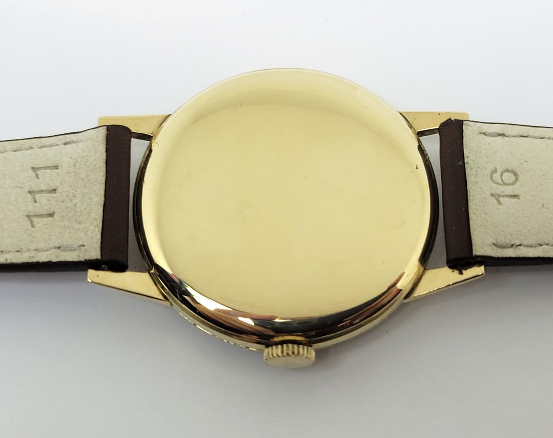 Vintage Unisex 14k Gold EBEL Winding Watch 1950s Cal 112N Ref 16002 EXLNT RARE - 7