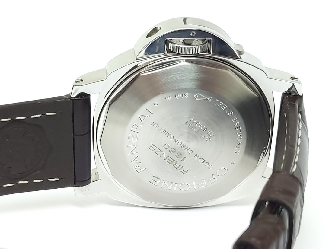 MEN'S PANERAI LUMINOR GMT AUTOMATIC WATCH OP 6554 PB504578 43 mm EXLNT - 8