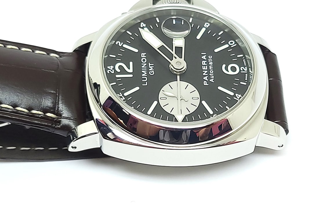 MEN'S PANERAI LUMINOR GMT AUTOMATIC WATCH OP 6554 PB504578 43 mm EXLNT - 9