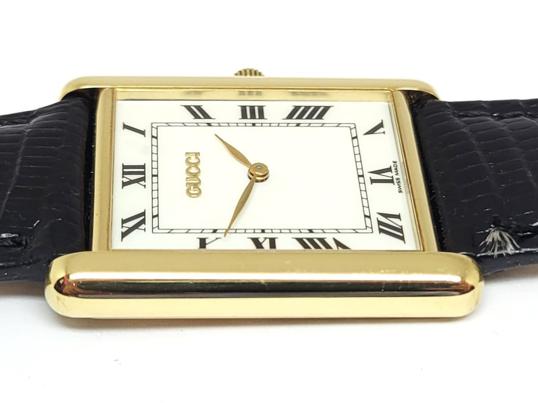 Solid 18k GUCCI TANK Unisex Watch 28 mm Ref 710 M* EXLNT - 7