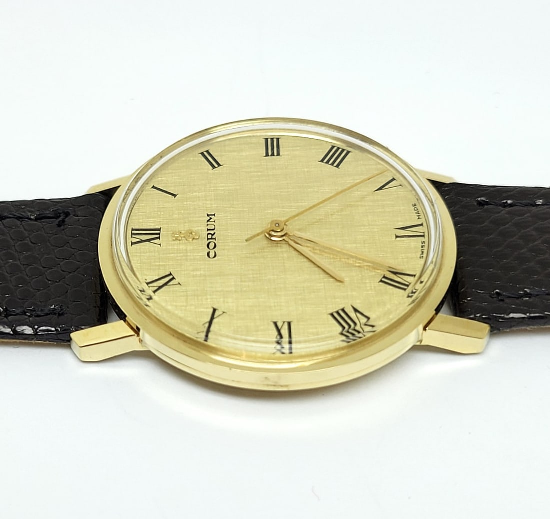 Vintage Solid 18k Men's CORUM Winding Watch Ref 51127* EXLNT* SERVICED - 7