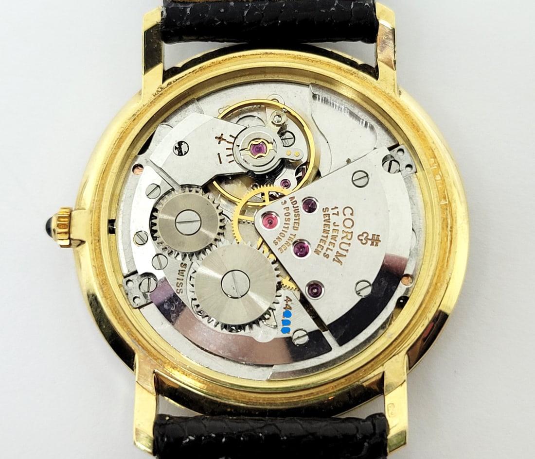 Vintage Solid 18k Men's CORUM Winding Watch Ref 51127* EXLNT* SERVICED - 9