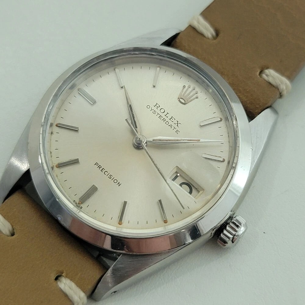 Rolex Oysterdate Precision Ref 6694 34mm Mens 1960s Manual Wind Vintage RA564B - 4