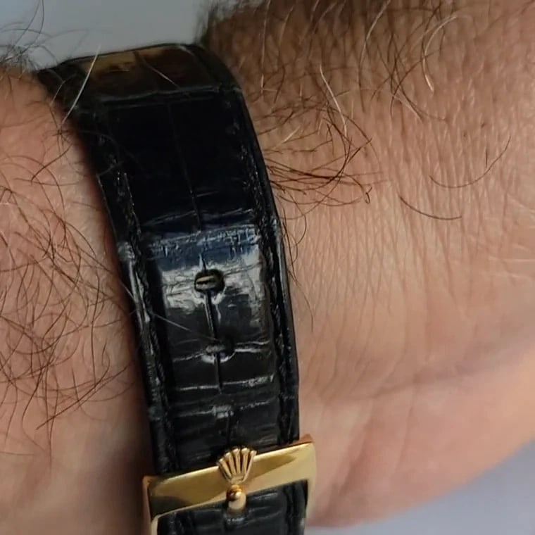 Rolex Zephyr Ref 1029 18k Solid Gold 1970s Mens Automatic w Diamond Bezel RA698 - 2