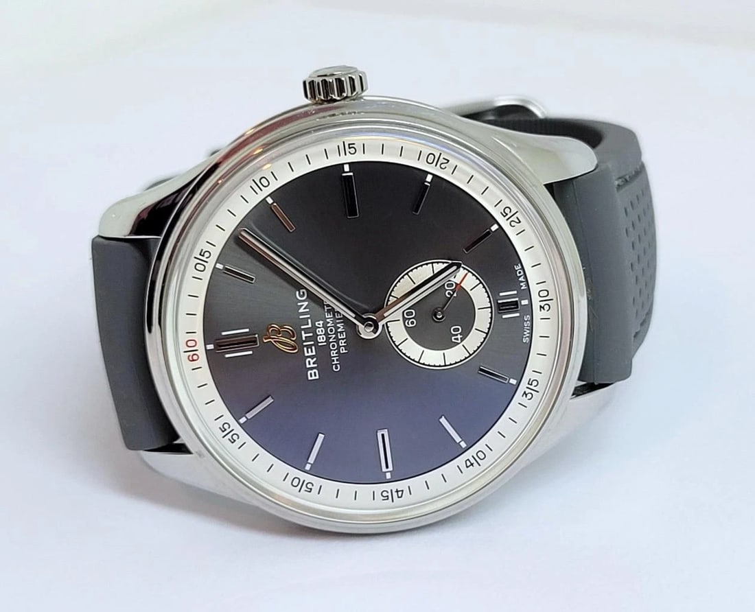 Mens BREITLING PREMIER Chronometer Automatic Watch Anthracite DIAL Ref. A37340 - 3