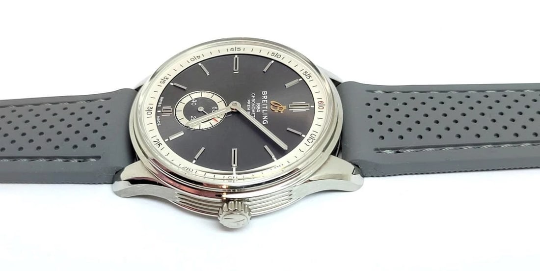 Mens BREITLING PREMIER Chronometer Automatic Watch Anthracite DIAL Ref. A37340 - 7