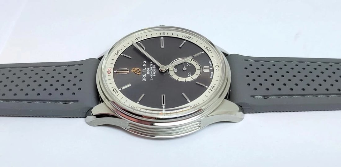 Mens BREITLING PREMIER Chronometer Automatic Watch Anthracite DIAL Ref. A37340 - 8