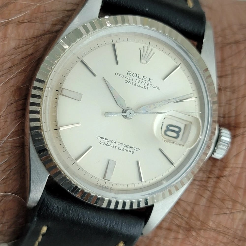 Rolex Oyster Datejust 1601 36mm 18k Gold SS 1960s Mens Vintage Automatic RA619B - 13