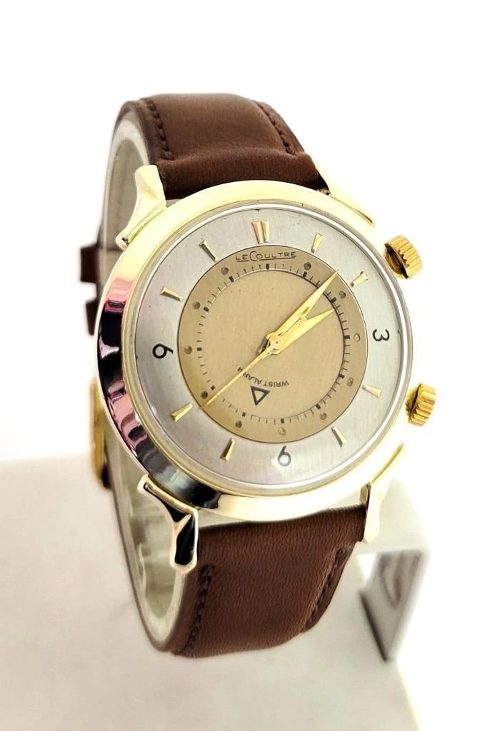 Vintage 14K JAEGER-LeCOULTRE Winding MEMOVOX Alarm Watch c.1950s Cal. K814 (1 of 1)