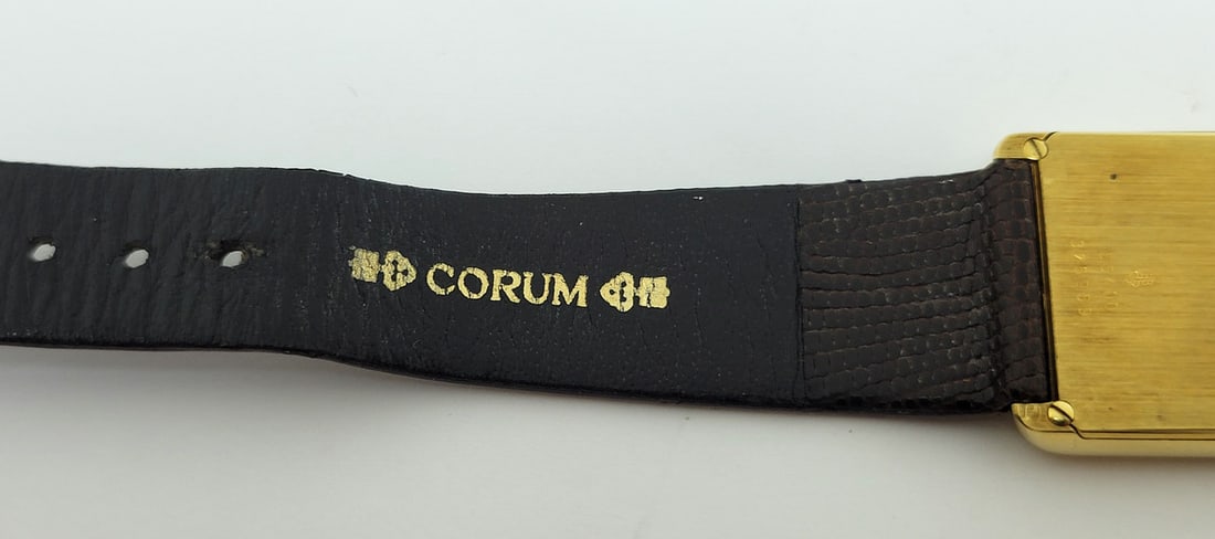 18k CORUM Mens Winding Watch 55400 with 24K INGOT BAR 15 GR Diamond Crown* EXLNT - 11