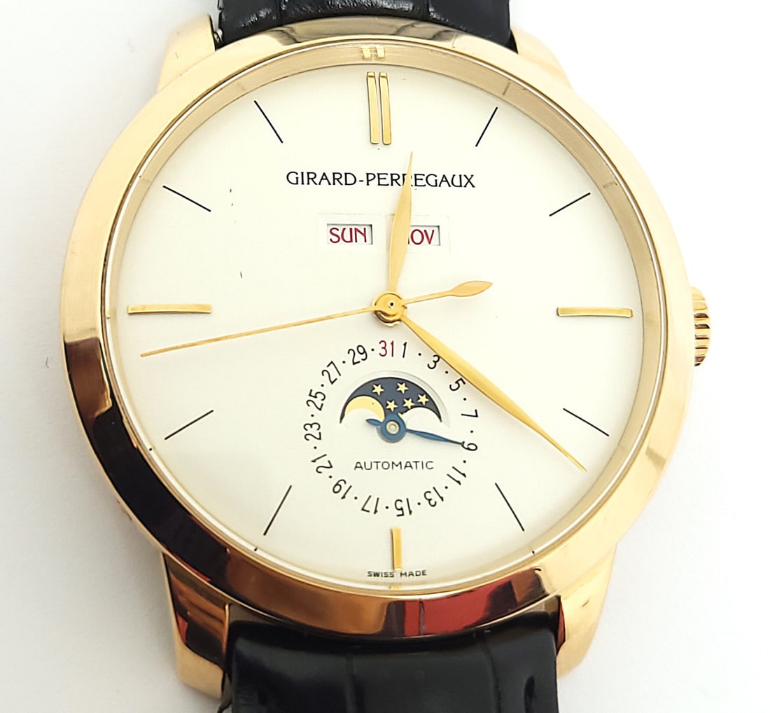 Solid 18k Rose GIRARD PERREGAUX 1966 Ref 49535 Men's Automatic Watch* EXLNT: Solid 18k Rose GIRARD PERREGAUX 1966 Ref 49535 Men's Automatic Watch* EXLNT​ This Men’s Girard Perregaux watch is Swiss made Great present for watch collectors & enthusiasts! * Solid