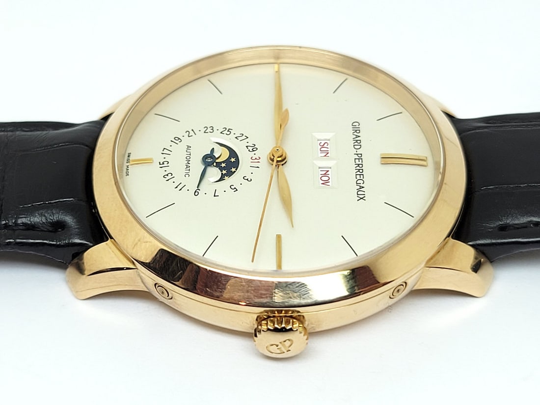 Solid 18k Rose GIRARD PERREGAUX 1966 Ref 49535 Men's Automatic Watch* EXLNT - 7