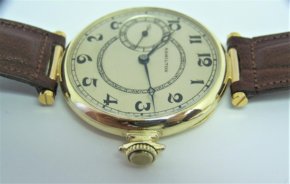 Vintage 14K HAMILTON Pocket Watch Transferred to Wrist Watch CAl 912* Serviced - 12