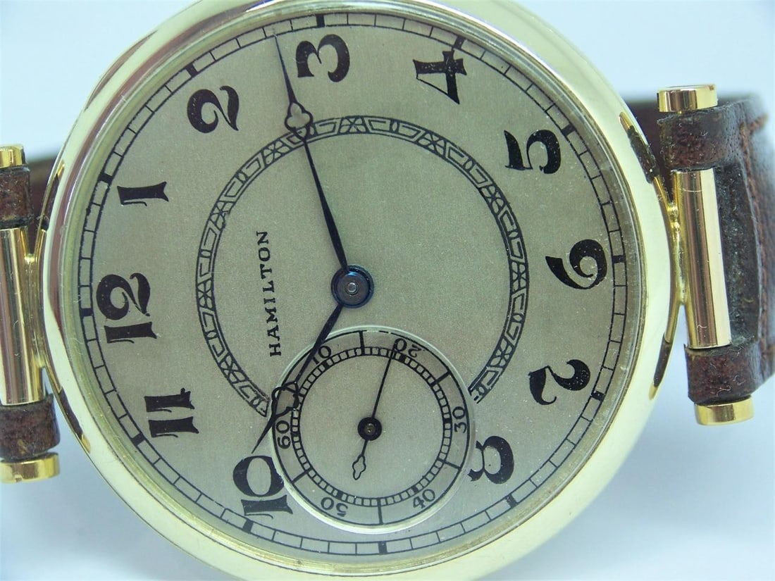 Vintage 14K HAMILTON Pocket Watch Transferred to Wrist Watch CAl 912* Serviced - 5