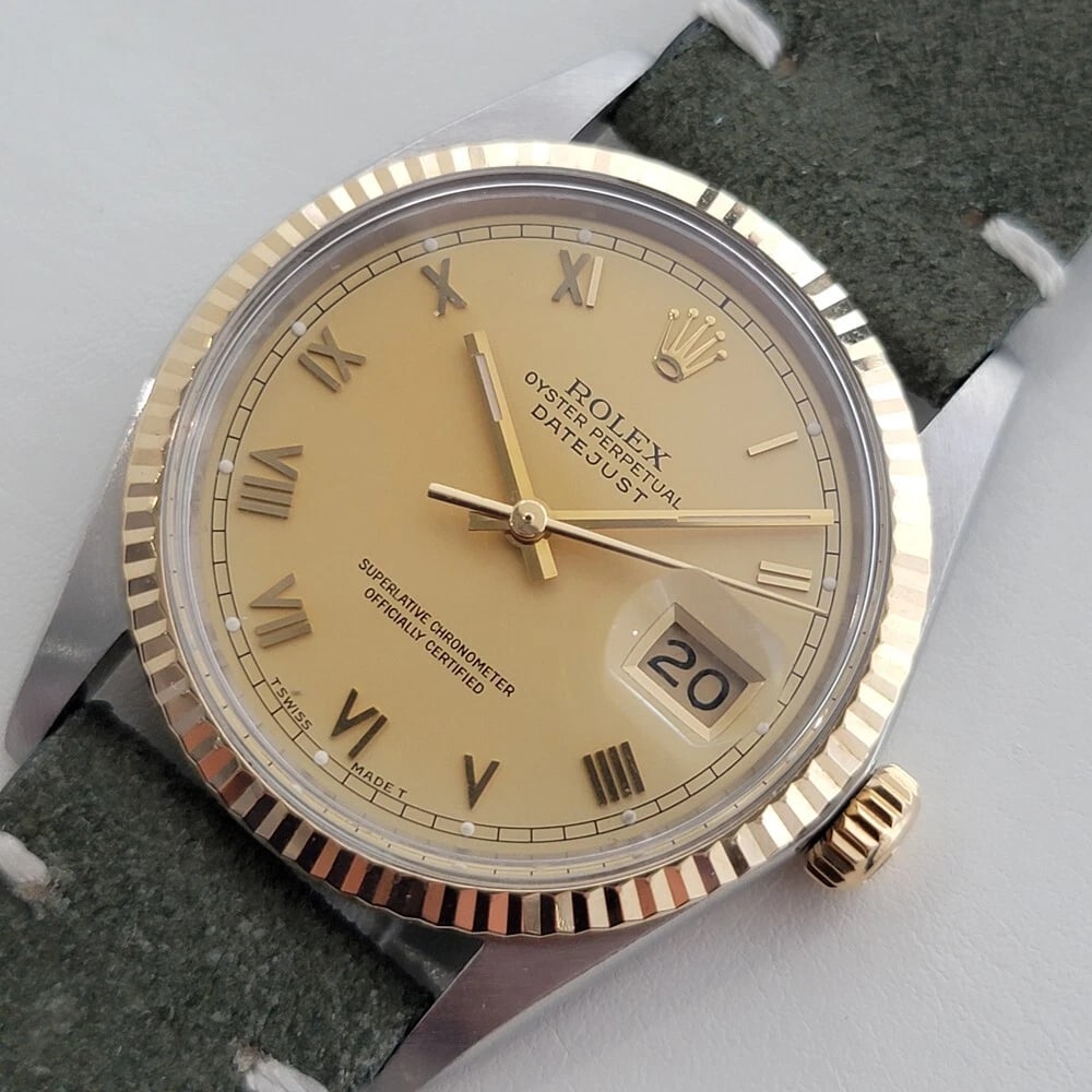 Mens Rolex Oyster Ref 16013 Datejust 36mm 18k SS Automatic 1980s Swiss RA525 - 3