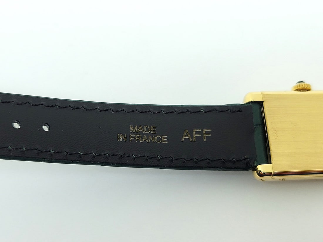 Solid 18k CARTIER PARIS TANK Ladies Winding Watch 20.5 mm EXLNT* Original Band - 9