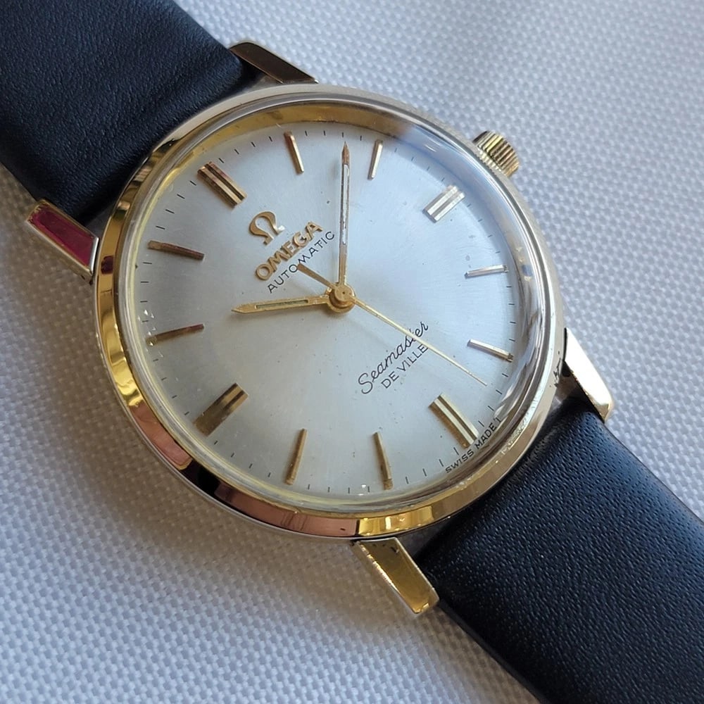 Omega Seamaster DeVille 1960s Mens 32mm 14k Solid Gold Vintage Automatic RA644 - 3