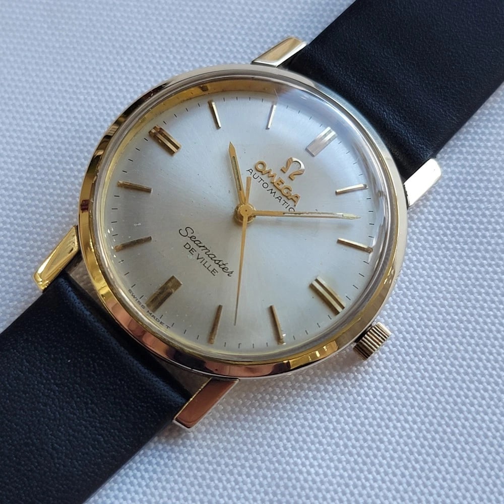 Omega Seamaster DeVille 1960s Mens 32mm 14k Solid Gold Vintage Automatic RA644 - 4