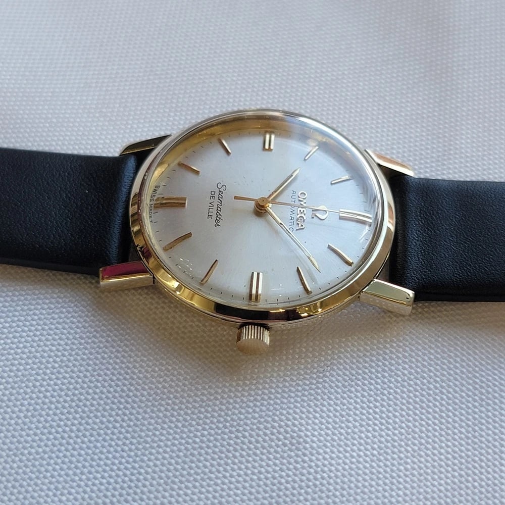 Omega Seamaster DeVille 1960s Mens 32mm 14k Solid Gold Vintage Automatic RA644 - 5
