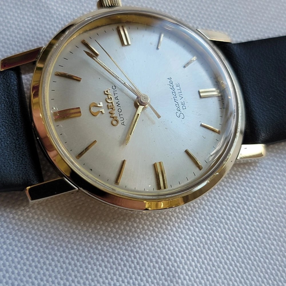 Omega Seamaster DeVille 1960s Mens 32mm 14k Solid Gold Vintage Automatic RA644 - 6